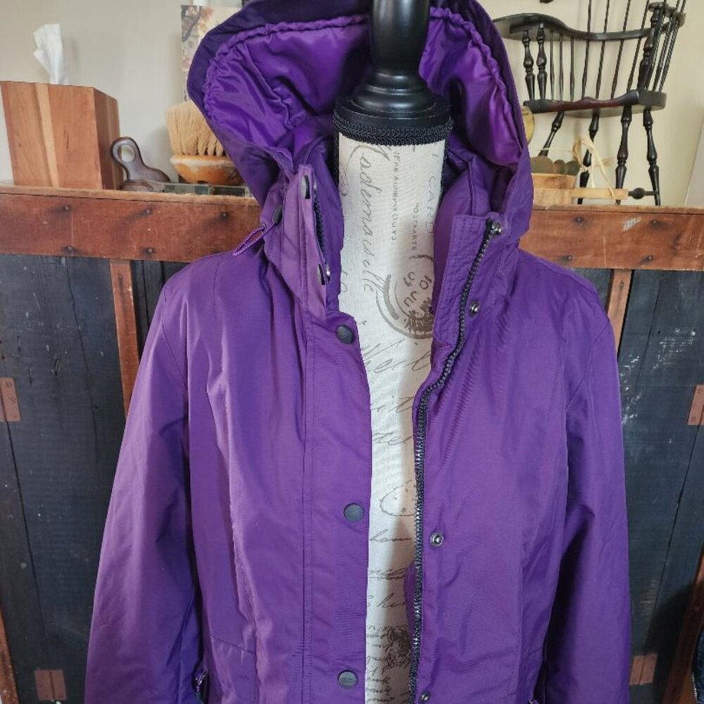 Champion Women Hooded VentureShell Winter Jacket Full Zipper Purple Size XL